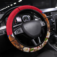 Armenia Heritage Steering Wheel Cover Ararat Monastery Rising In Freedom Patriotic Doves