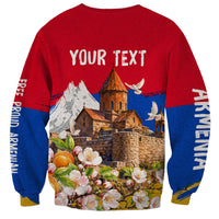 Personalized Armenia Heritage Sweatshirt Ararat Monastery Rising In Freedom Patriotic Doves