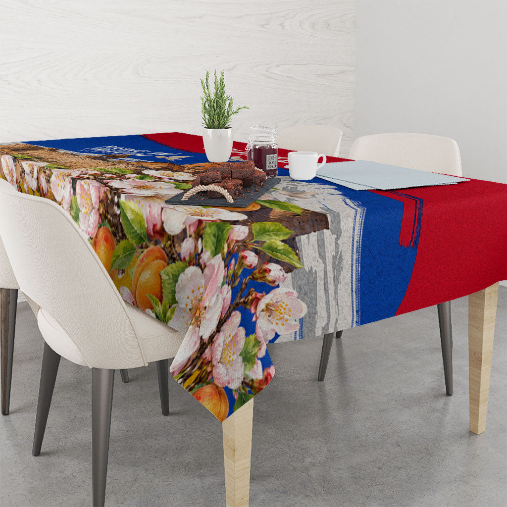 Personalized Armenia Heritage Tablecloth Ararat Monastery Rising In Freedom Patriotic Doves