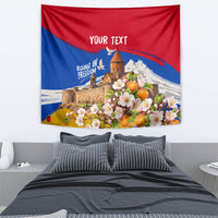 Personalized Armenia Heritage Tapestry Ararat Monastery Rising In Freedom Patriotic Doves