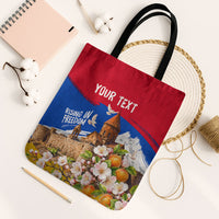 Personalized Armenia Heritage Tote Bag Ararat Monastery Rising In Freedom Patriotic Doves