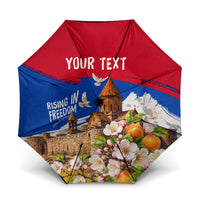 Personalized Armenia Heritage Umbrella Ararat Monastery Rising In Freedom Patriotic Doves