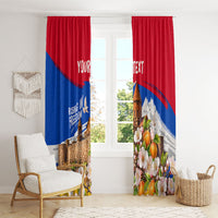 Personalized Armenia Heritage Window Curtain Ararat Monastery Rising In Freedom Patriotic Doves
