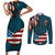American Flag Skull Couples Matching Short Sleeve Bodycon Dress and Long Sleeve Button Shirts I'm an American I Have The Right To Bear Arms Your Approval Is Not Required - Wonder Print Shop