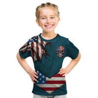 American Flag Skull Kid T Shirt I'm an American I Have The Right To Bear Arms Your Approval Is Not Required - Wonder Print Shop