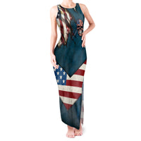 American Flag Skull Tank Maxi Dress I'm an American I Have The Right To Bear Arms Your Approval Is Not Required - Wonder Print Shop
