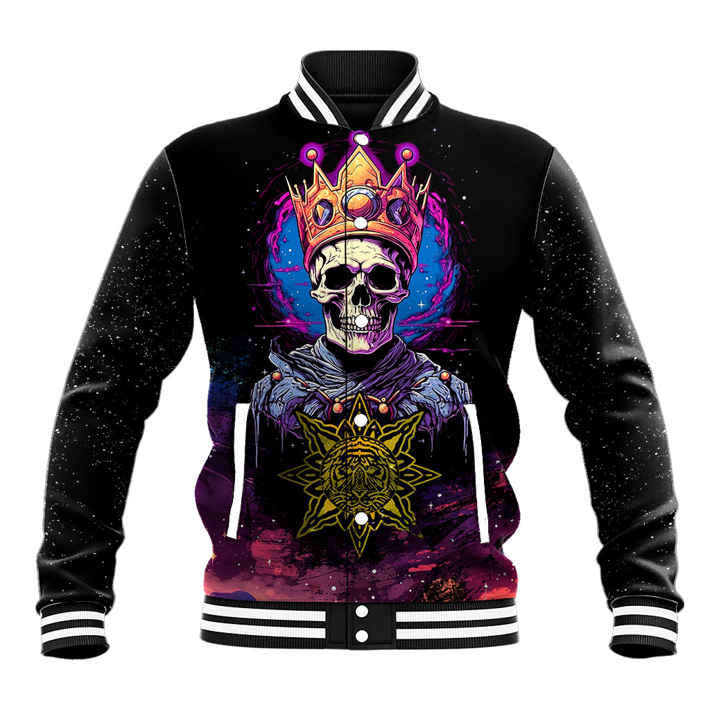 King Skeleton Baseball Jacket I Do What I Want - Wonder Print Shop