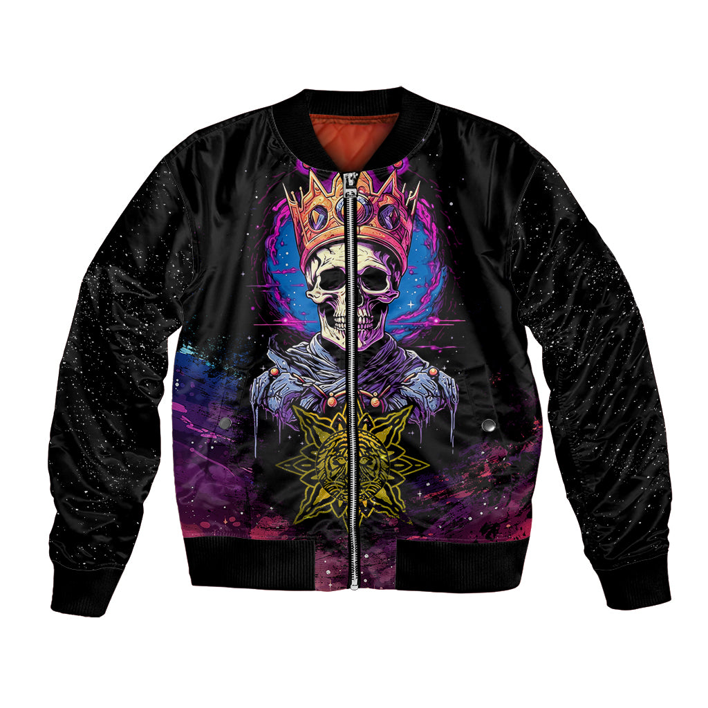 King Skeleton Bomber Jacket I Do What I Want - Wonder Print Shop