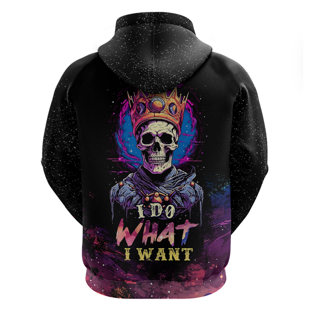 King Skeleton Hoodie I Do What I Want - Wonder Print Shop