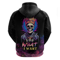 King Skeleton Hoodie I Do What I Want - Wonder Print Shop