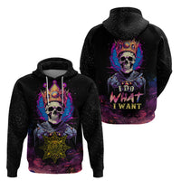 King Skeleton Hoodie I Do What I Want - Wonder Print Shop