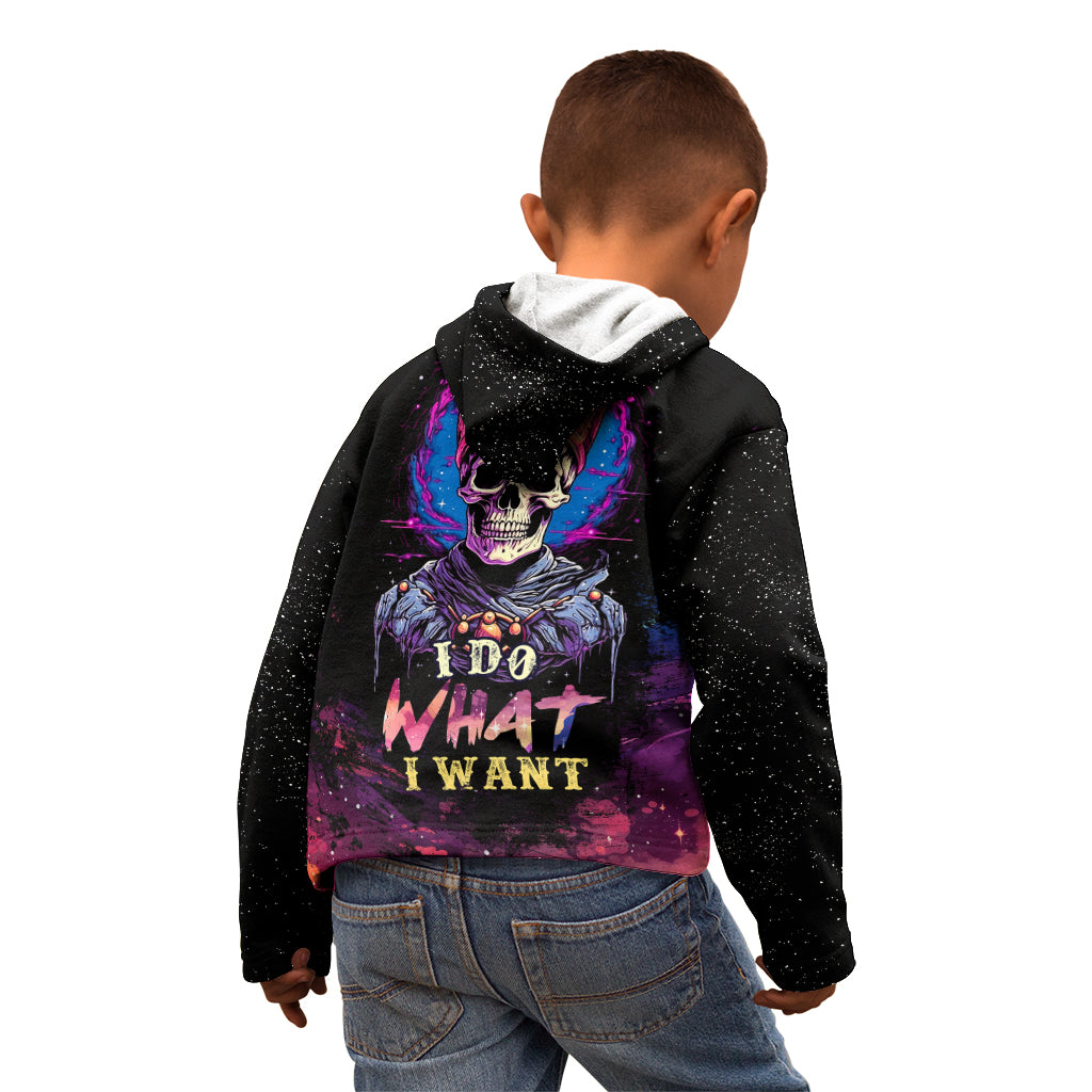 King Skeleton Kid Hoodie I Do What I Want - Wonder Print Shop