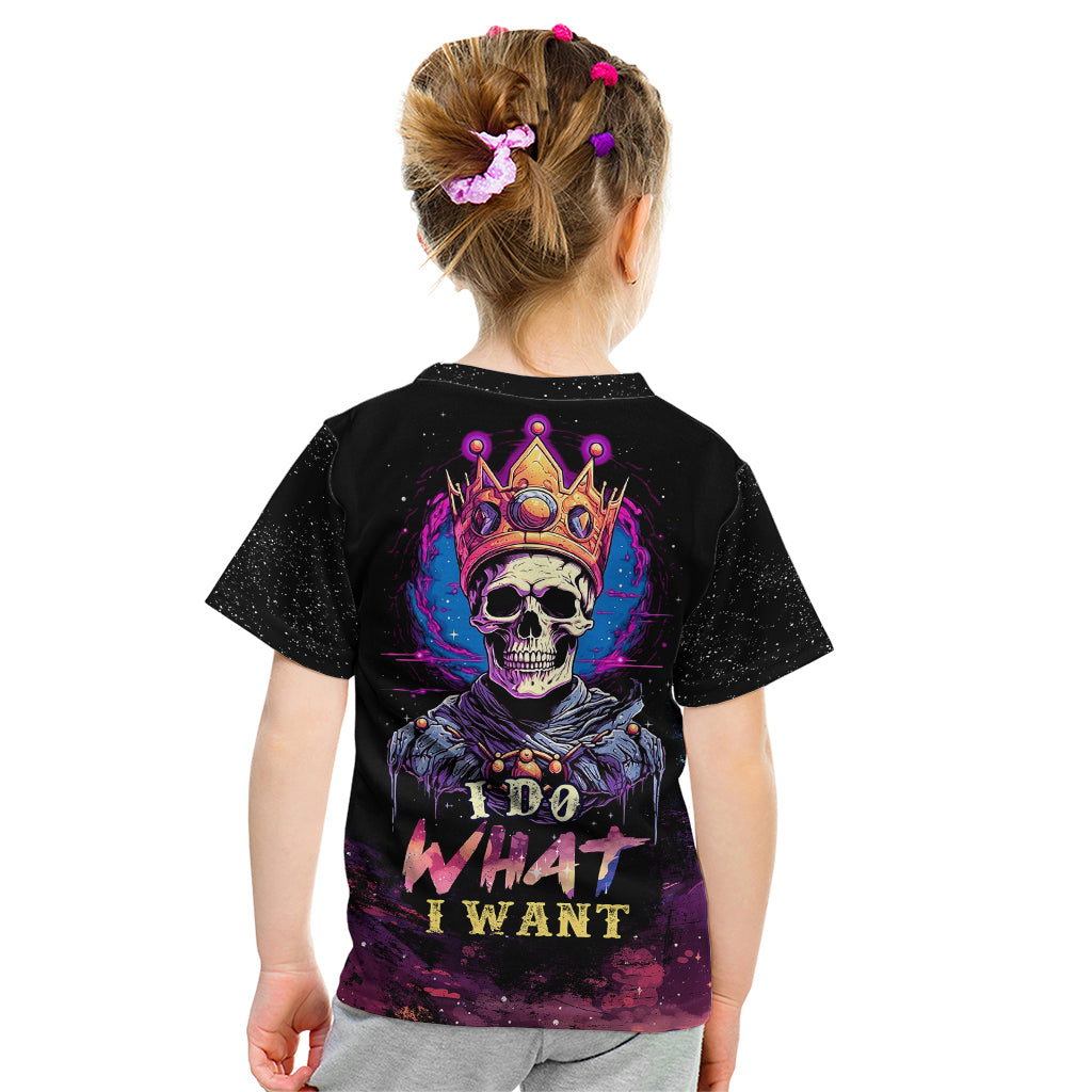 King Skeleton Kid T Shirt I Do What I Want - Wonder Print Shop