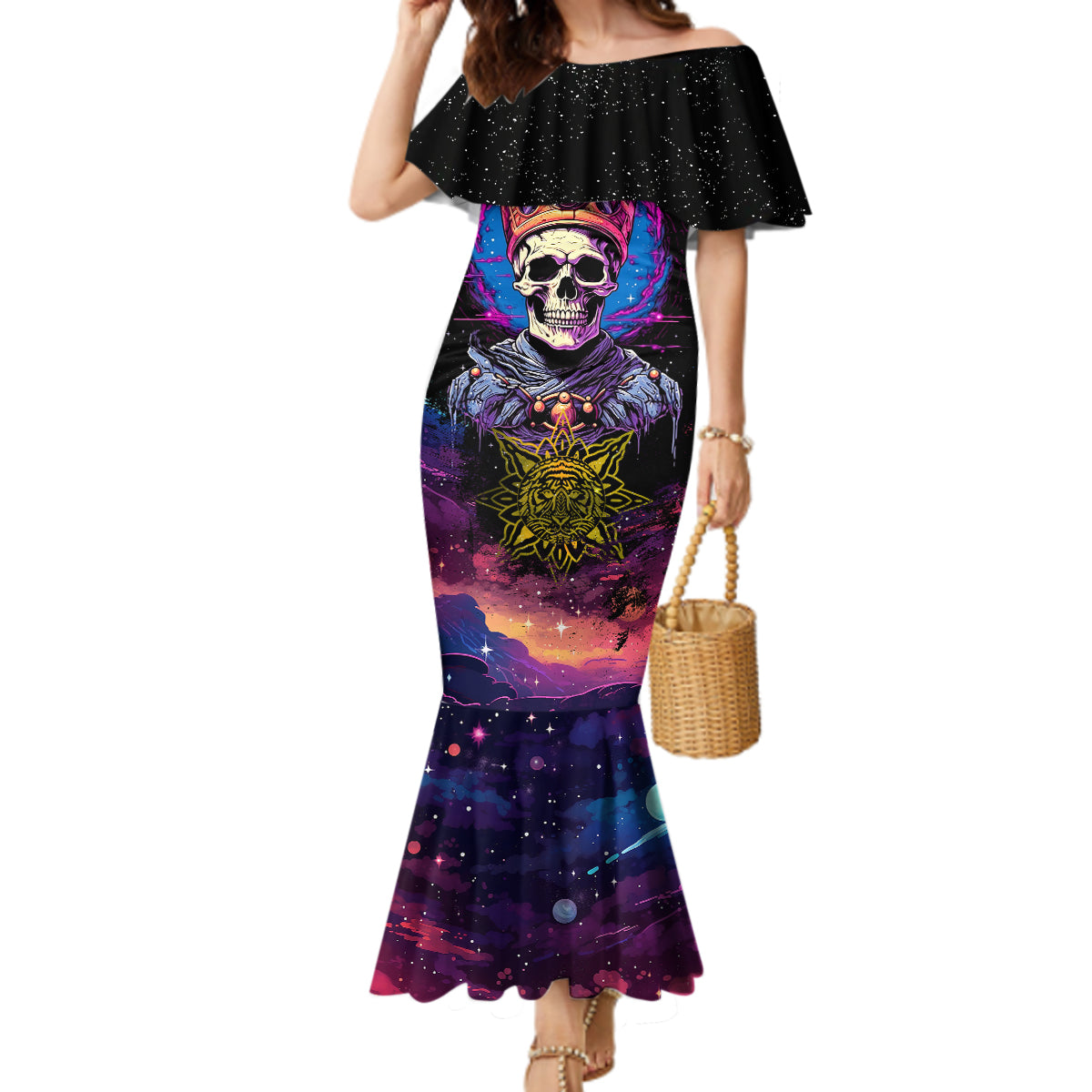 King Skeleton Mermaid Dress I Do What I Want - Wonder Print Shop