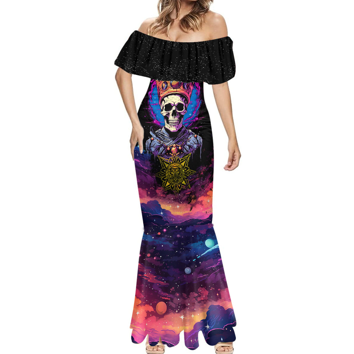 King Skeleton Mermaid Dress I Do What I Want - Wonder Print Shop
