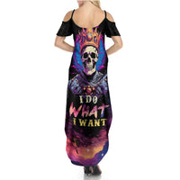 King Skeleton Summer Maxi Dress I Do What I Want - Wonder Print Shop