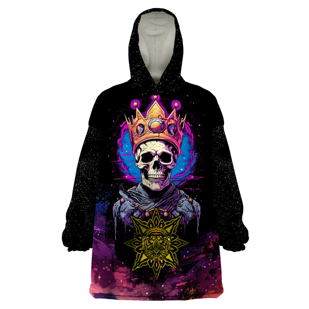 King Skeleton Wearable Blanket Hoodie I Do What I Want - Wonder Print Shop