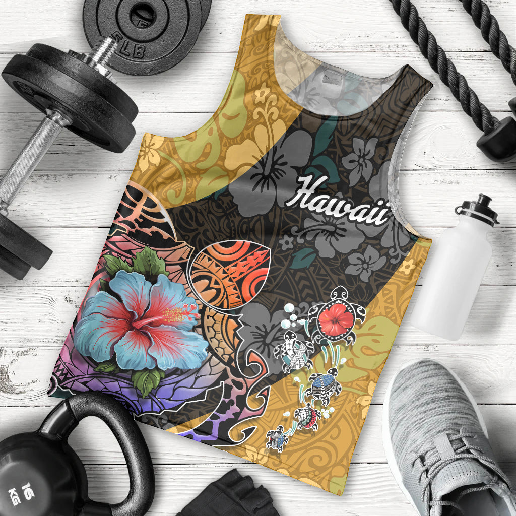 hawaii-polynesian-men-tank-top-turtles-and-hibiscus-flower-gradient-pattern