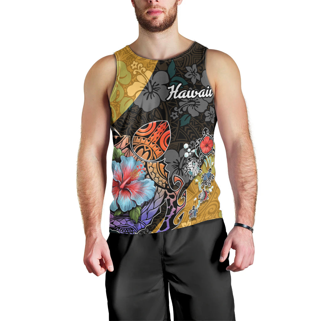 hawaii-polynesian-men-tank-top-turtles-and-hibiscus-flower-gradient-pattern