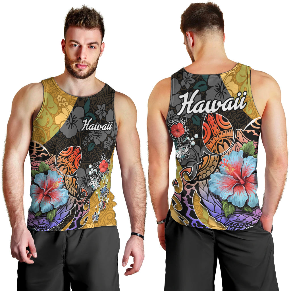 hawaii-polynesian-men-tank-top-turtles-and-hibiscus-flower-gradient-pattern