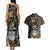 Skull Pattern Couples Matching Tank Maxi Dress and Hawaiian Shirt Love and Death - Wonder Print Shop