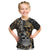 Skull Pattern Kid T Shirt Love and Death - Wonder Print Shop