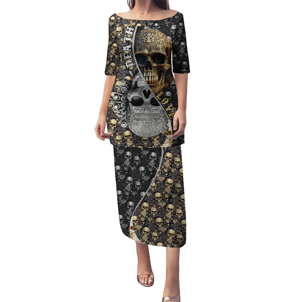 Skull Pattern Puletasi Love and Death - Wonder Print Shop