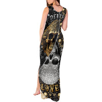 Skull Pattern Tank Maxi Dress Love and Death - Wonder Print Shop