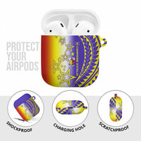 Campione d’Italia AirPods Case with Yellow Purple Star Design and Town Crest - Wonder Print Shop