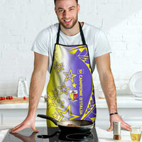 Campione d’Italia Apron with Yellow Purple Star Design and Town Crest - Wonder Print Shop