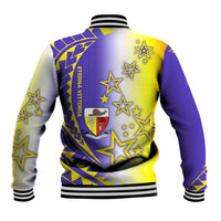 Campione d’Italia Baseball Jacket with Yellow Purple Star Design and Town Crest - Wonder Print Shop