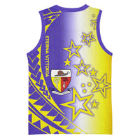 Campione d’Italia Basketball Jersey with Yellow Purple Star Design and Town Crest - Wonder Print Shop