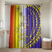 Campione d’Italia Bathroom Set with Yellow Purple Star Design and Town Crest - Wonder Print Shop