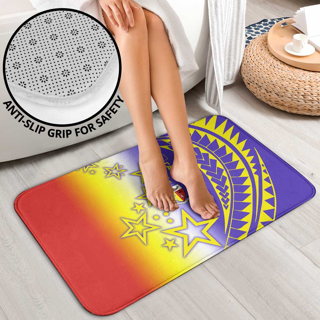 Campione d’Italia Bathroom Set with Yellow Purple Star Design and Town Crest - Wonder Print Shop