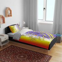 Campione d’Italia Bedding Set with Yellow Purple Star Design and Town Crest - Wonder Print Shop