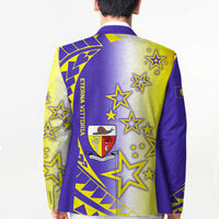Campione d’Italia Blazer with Yellow Purple Star Design and Town Crest - Wonder Print Shop