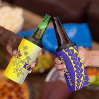 Campione d’Italia 4 in 1 Can Cooler Tumbler with Yellow Purple Star Design and Town Crest - Wonder Print Shop