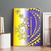 Campione d’Italia Canvas Wall Art with Yellow Purple Star Design and Town Crest - Wonder Print Shop