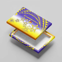 Campione d’Italia Canvas Wall Art with Yellow Purple Star Design and Town Crest - Wonder Print Shop