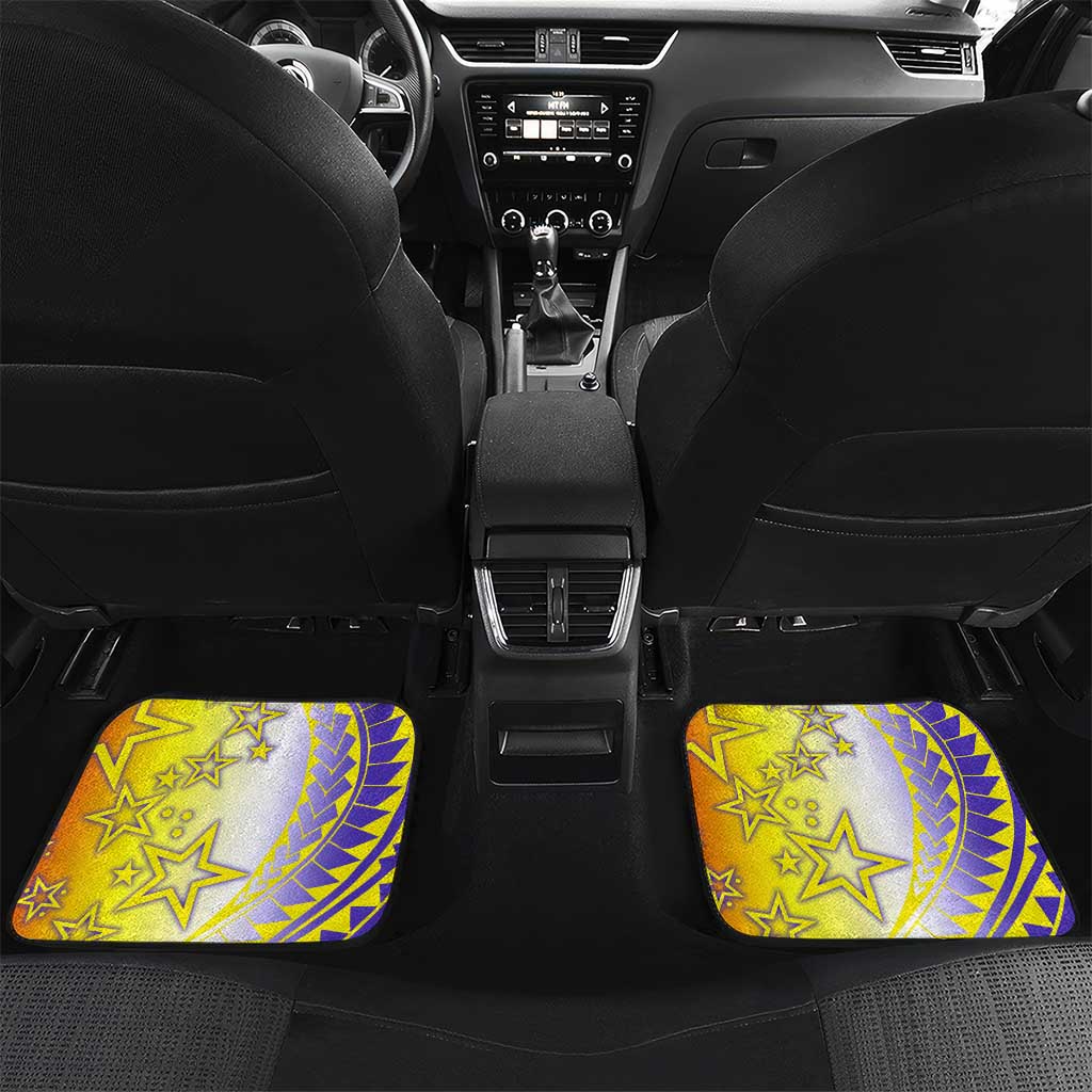 Campione d’Italia Car Mats with Yellow Purple Star Design and Town Crest - Wonder Print Shop