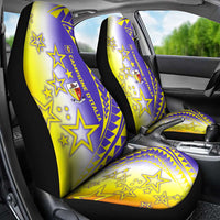 Campione d’Italia Car Seat Cover with Yellow Purple Star Design and Town Crest - Wonder Print Shop