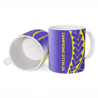 Campione d’Italia Ceramic Mug with Yellow Purple Star Design and Town Crest - Wonder Print Shop