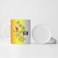 Campione d’Italia Ceramic Mug with Yellow Purple Star Design and Town Crest - Wonder Print Shop