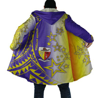 Campione d’Italia Cloak with Yellow Purple Star Design and Town Crest - Wonder Print Shop