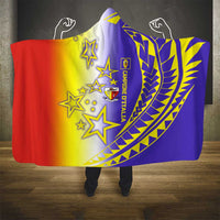 Campione d’Italia Hooded Blanket with Yellow Purple Star Design and Town Crest - Wonder Print Shop