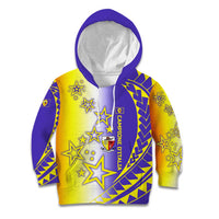 Campione d’Italia Kid Hoodie with Yellow Purple Star Design and Town Crest - Wonder Print Shop