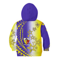 Campione d’Italia Kid Hoodie with Yellow Purple Star Design and Town Crest - Wonder Print Shop