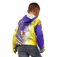 Campione d’Italia Kid Hoodie with Yellow Purple Star Design and Town Crest - Wonder Print Shop