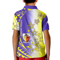 Campione d’Italia Kid Polo Shirt with Yellow Purple Star Design and Town Crest - Wonder Print Shop