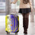 Campione d’Italia Luggage Cover with Yellow Purple Star Design and Town Crest - Wonder Print Shop